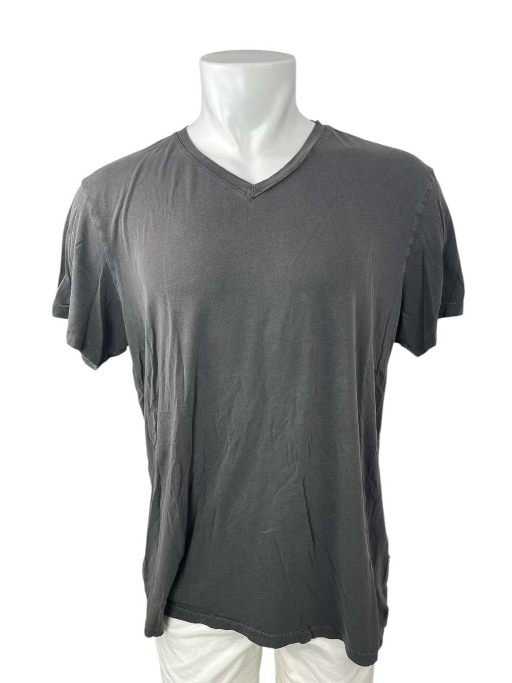 Sol Angeles Mens Gray V Neck Short Sleeve Basic Plain Casual Tee T-Shirt Top XXL